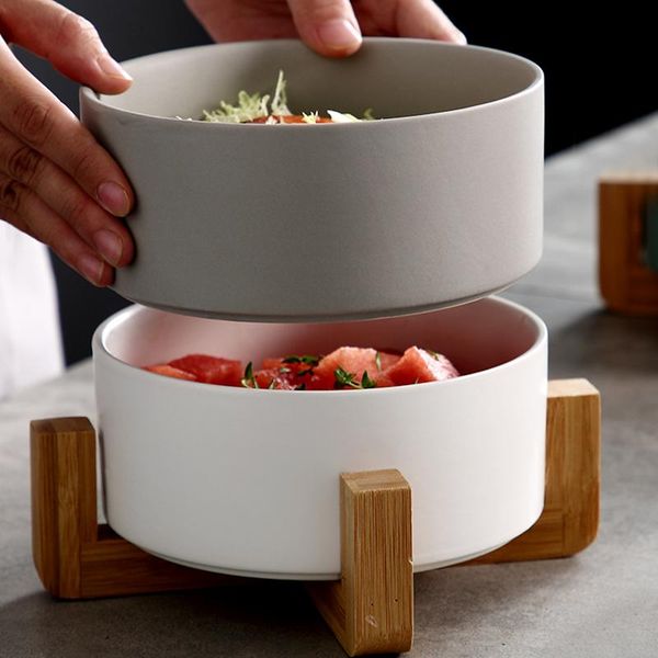 bowls fruit salad dessert solid color ceramic bowl flat bottom large creative nordic household ramen with wooden stand
bowls fruit salad dessert solid color ceramic bowl flat bottom large creative nordic household ramen with wooden stand