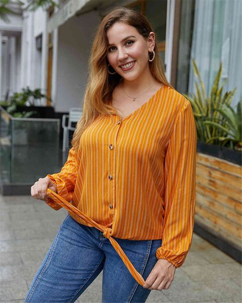 female only breasted striped bandage feminine autumn large shirts, White
female only breasted striped bandage feminine autumn large shirts, White