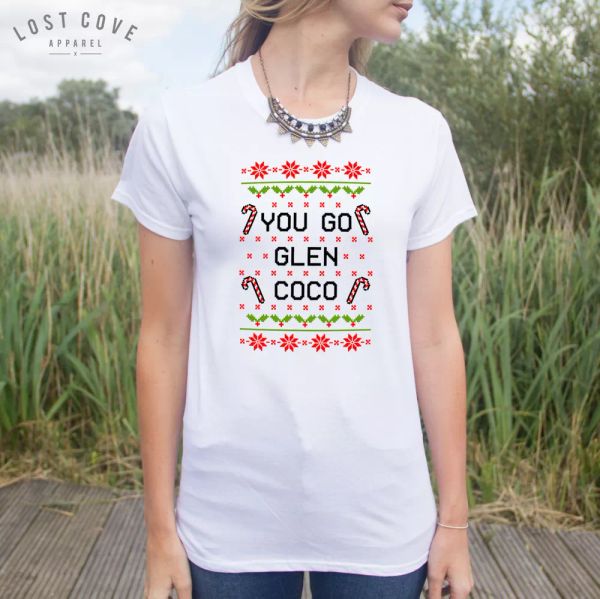 * christmas you go glen coco t-shirt funny ugly gift candy cane *, White;black
* christmas you go glen coco t-shirt funny ugly gift candy cane *, White;black