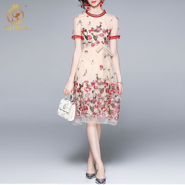 fashion summer dress women's mesh embroidery flowers vintage elegant temperament dresses vestidos 210520, Black;gray
fashion summer dress women's mesh embroidery flowers vintage elegant temperament dresses vestidos 210520, Black;gray