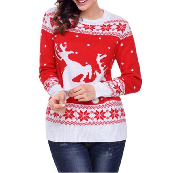women's sweaters christmas elk pattern knitted women 2021 fall winter clothes fashion oversized jumpers female loose plus size pullover, White;black
women's sweaters christmas elk pattern knitted women 2021 fall winter clothes fashion oversized jumpers female loose plus size pullover, White;black