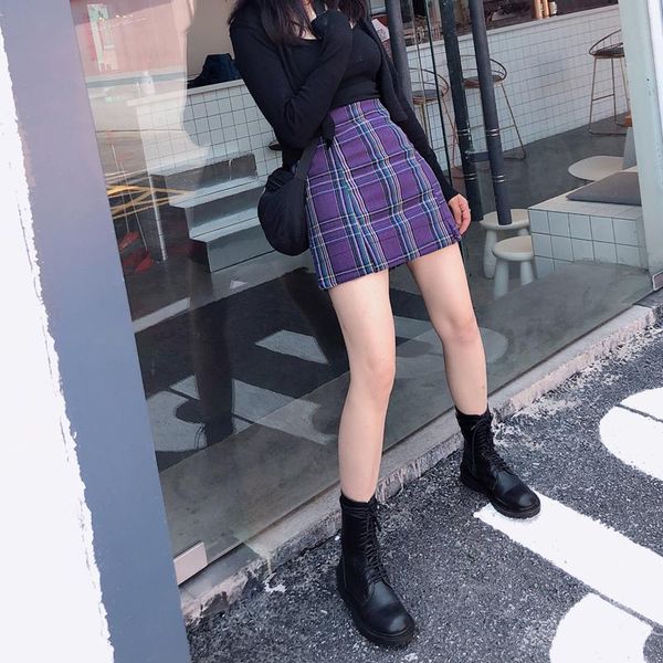 skirts 2021 women england style woolen skirt winter high waist front slit purple/green plaid slim casual shorts plus size xs-5xl, Black
skirts 2021 women england style woolen skirt winter high waist front slit purple/green plaid slim casual shorts plus size xs-5xl, Black