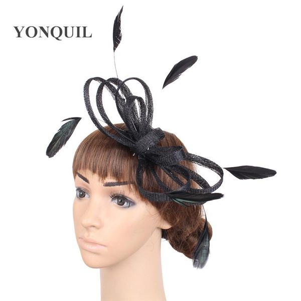 hair accessories vintage black sinamay fascinator with trims and feathers adorned for bridal hairstyle party headwear occassion
hair accessories vintage black sinamay fascinator with trims and feathers adorned for bridal hairstyle party headwear occassion