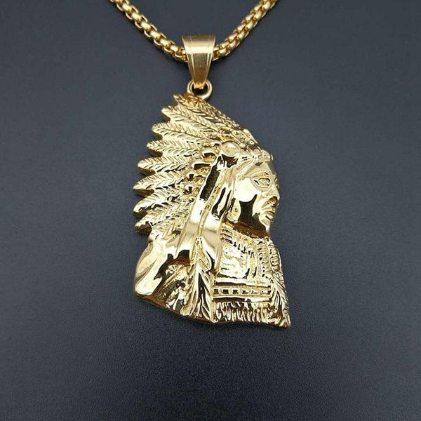 pendant necklaces hip hop feather indians charm for men gold color stainless steel necklace fashion jewelry, Silver
pendant necklaces hip hop feather indians charm for men gold color stainless steel necklace fashion jewelry, Silver