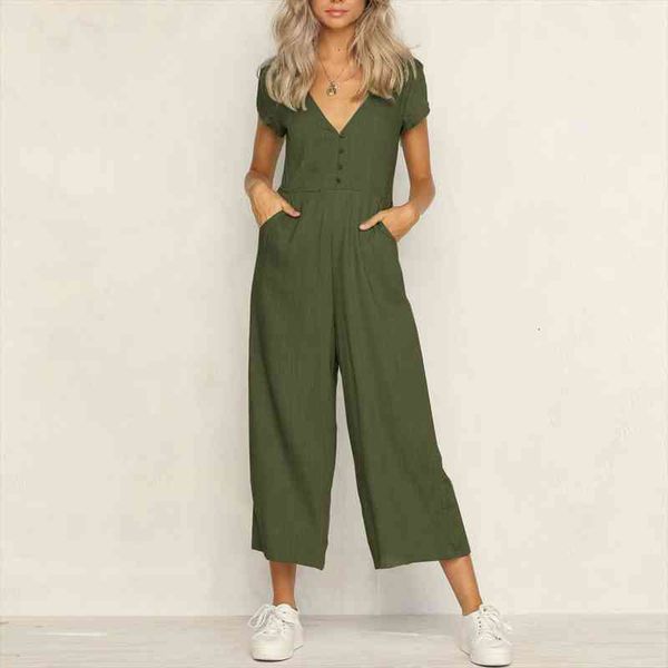 rompers summer women casual loose linen cotton jumpsuit short sleeve v neck playsuit trousers overalls jj, Black;white
rompers summer women casual loose linen cotton jumpsuit short sleeve v neck playsuit trousers overalls jj, Black;white
