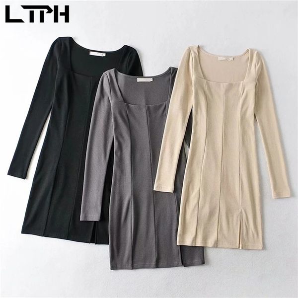 ltph vintage elegant split package hip dress women solid all-match base square collar long sleeve short dresses spring 210423, Black;gray
ltph vintage elegant split package hip dress women solid all-match base square collar long sleeve short dresses spring 210423, Black;gray