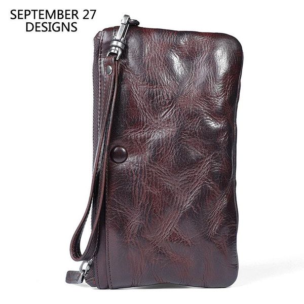 wallets long wallet men genuine leather retro multifunctional male clutch phone cowhide vintage handmade coin purses, Red;black
wallets long wallet men genuine leather retro multifunctional male clutch phone cowhide vintage handmade coin purses, Red;black