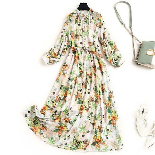 spring elegant ladies'clothes designers floral impression chiffon beach dress robe dresses, Black;gray
spring elegant ladies'clothes designers floral impression chiffon beach dress robe dresses, Black;gray