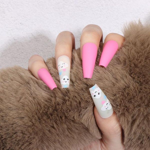 false nails 24pcs/box ballerina manicure tool detachable full cover pink cloud coffin wearable fake nail tips, Red;gold
false nails 24pcs/box ballerina manicure tool detachable full cover pink cloud coffin wearable fake nail tips, Red;gold