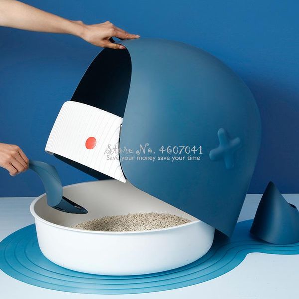 other cat supplies whale shape semi-closed litter box pet sandbox anti-spatter odor-proof toilet with clean paws tray scoop
other cat supplies whale shape semi-closed litter box pet sandbox anti-spatter odor-proof toilet with clean paws tray scoop