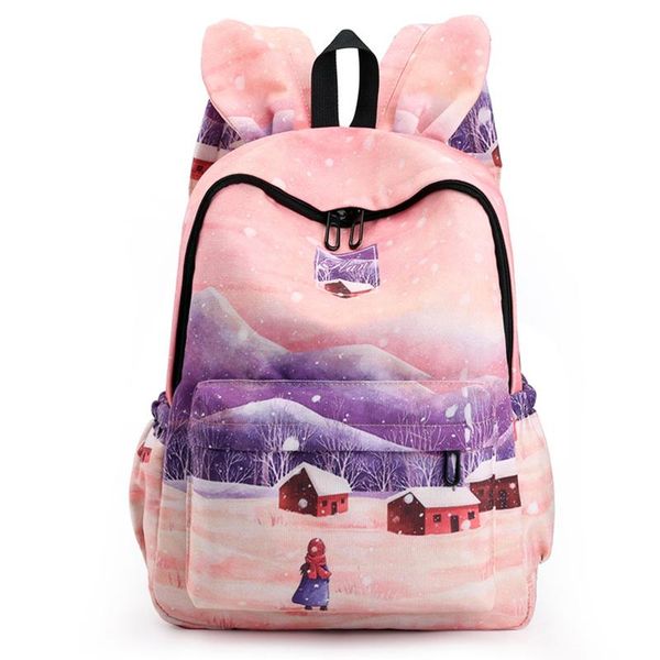 school bags schoolbag backpack for girls teenage multi color printing ears lovely fashion korean style
school bags schoolbag backpack for girls teenage multi color printing ears lovely fashion korean style