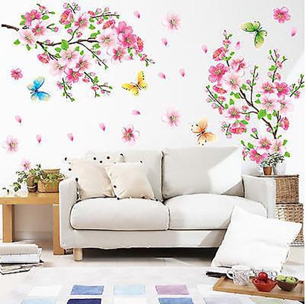 pink removable peach plum cherry blossom flower butterfly art decal wall home sticker room decor stickers
pink removable peach plum cherry blossom flower butterfly art decal wall home sticker room decor stickers