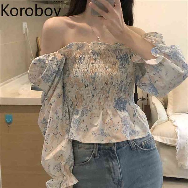 korobov summer new salsh neck women blouses vintage puff sleeve sweet female shirts office lady print chiffon blusas 210430, White
korobov summer new salsh neck women blouses vintage puff sleeve sweet female shirts office lady print chiffon blusas 210430, White