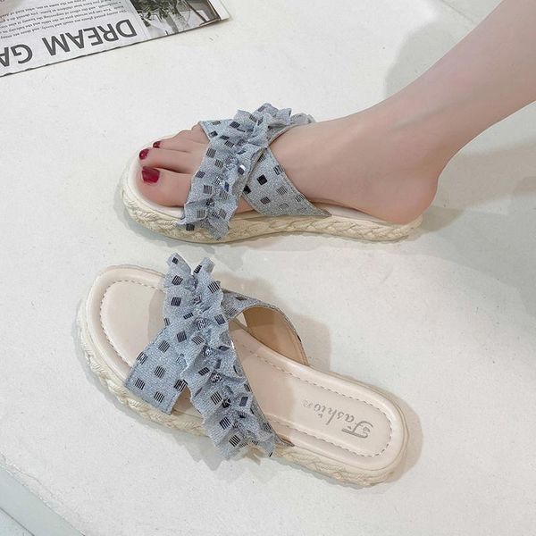 slippers flat shoes female woman's low slides flock rivet flower fashion 2021 soft beach summer luxury pu rubber floral w, Black
slippers flat shoes female woman's low slides flock rivet flower fashion 2021 soft beach summer luxury pu rubber floral w, Black