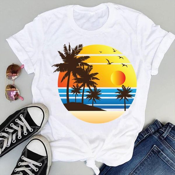 travel beach style ocean women t shirt 90s cartoon graphic summer short sleeve fashion print female clothes tees, White
travel beach style ocean women t shirt 90s cartoon graphic summer short sleeve fashion print female clothes tees, White