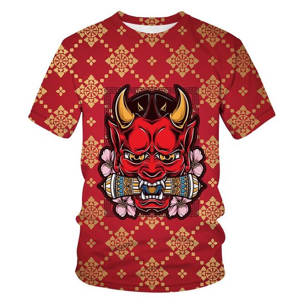 men's t-shirts 3d heavy metal style devil graphic t-shirt everyday casual short sleeve high street o-neck streetwear, White;black 
men's t-shirts 3d heavy metal style devil graphic t-shirt everyday casual short sleeve high street o-neck streetwear, White;black