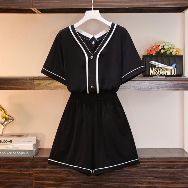plus size tracksuits 2 piece sets womens outfits summer leisure sports suits female loose fashion two set pants 2021 tracksuit, Black
plus size tracksuits 2 piece sets womens outfits summer leisure sports suits female loose fashion two set pants 2021 tracksuit, Black
