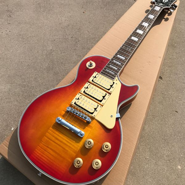 delivery, tiger maple electric guitar, rosewood fingerboard, color can be customized
delivery, tiger maple electric guitar, rosewood fingerboard, color can be customized