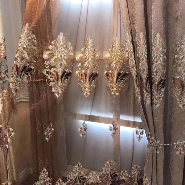 curtain & drapes luxury european chenille embroidery with high shading curtains for bedroom living room decor brown elegant
curtain & drapes luxury european chenille embroidery with high shading curtains for bedroom living room decor brown elegant