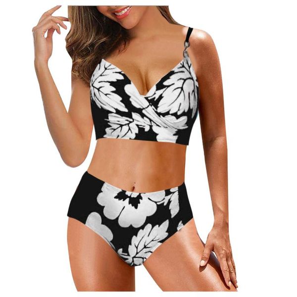 women's swimwear push up print large size bikini set 2021 women plus sizes swimsuit woman bathing suit beach high waist burkini, White;black
women's swimwear push up print large size bikini set 2021 women plus sizes swimsuit woman bathing suit beach high waist burkini, White;black