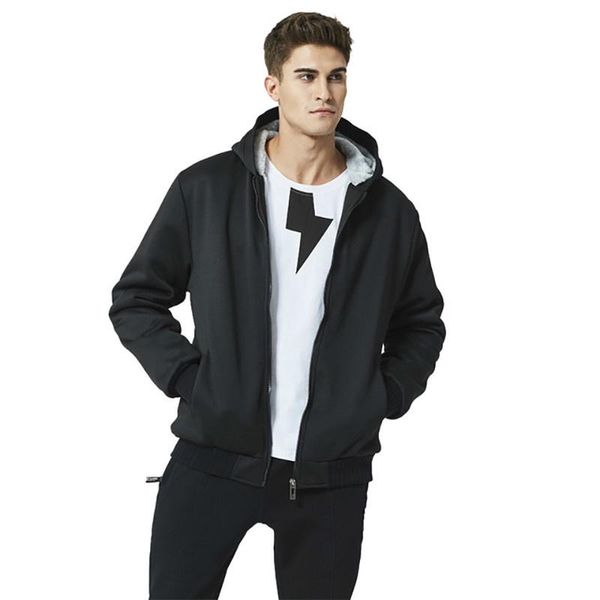men's hoodies & sweatshirts winter wool liner men outwear solid thick warm zipper mens tracksuit male streetwear hooded eu size s-5xl, Black
men's hoodies & sweatshirts winter wool liner men outwear solid thick warm zipper mens tracksuit male streetwear hooded eu size s-5xl, Black