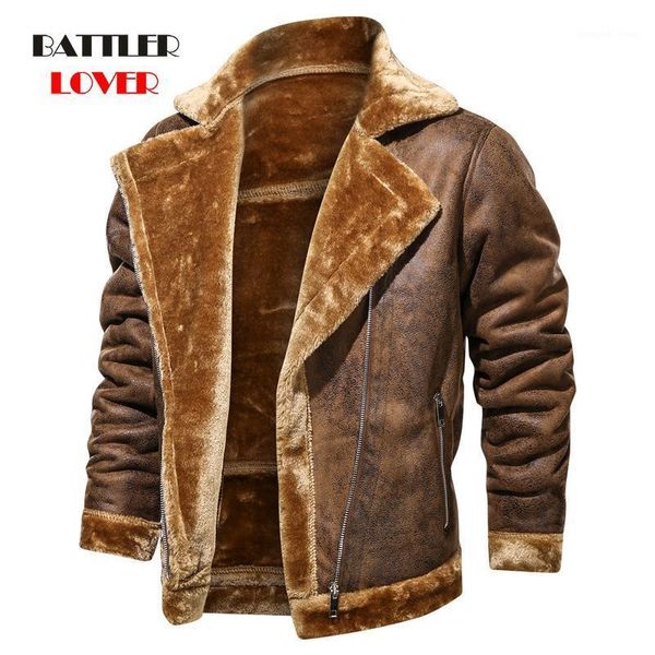 men's fur & faux men winter warm jacket 2021 fashion turn down collar fleece thick coats for male leather outwear streetwear windbreake, Black
men's fur & faux men winter warm jacket 2021 fashion turn down collar fleece thick coats for male leather outwear streetwear windbreake, Black
