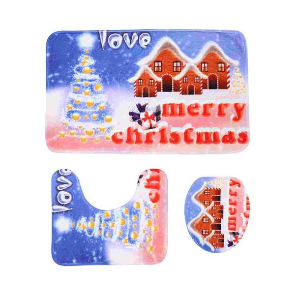 bath mats 3pcs anti-slip toilet set christmas absorbent bathroom carpets 
bath mats 3pcs anti-slip toilet set christmas absorbent bathroom carpets
