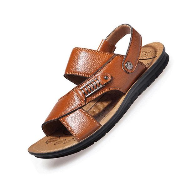 sandals summer men's genuine leather comfortable slip-on casual fashion men shoes zapatillas hombre size 38-44, Black
sandals summer men's genuine leather comfortable slip-on casual fashion men shoes zapatillas hombre size 38-44, Black