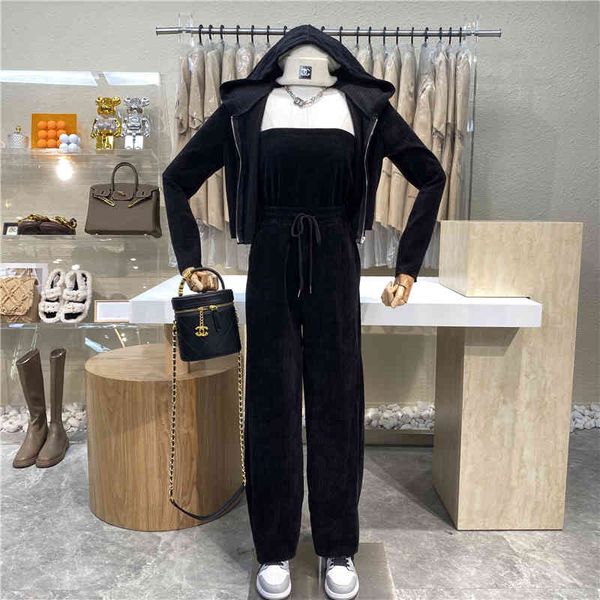 capri design of niche with coat + towed breast cord elastic waistline trousers straight 3 suit piece, Black;white
capri design of niche with coat + towed breast cord elastic waistline trousers straight 3 suit piece, Black;white