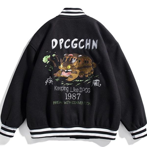 men's jackets men stripe stand-up collar youth varsity jacket pattern embroidery couple clothes loose baseball uniform japan winter, Black;brown
men's jackets men stripe stand-up collar youth varsity jacket pattern embroidery couple clothes loose baseball uniform japan winter, Black;brown