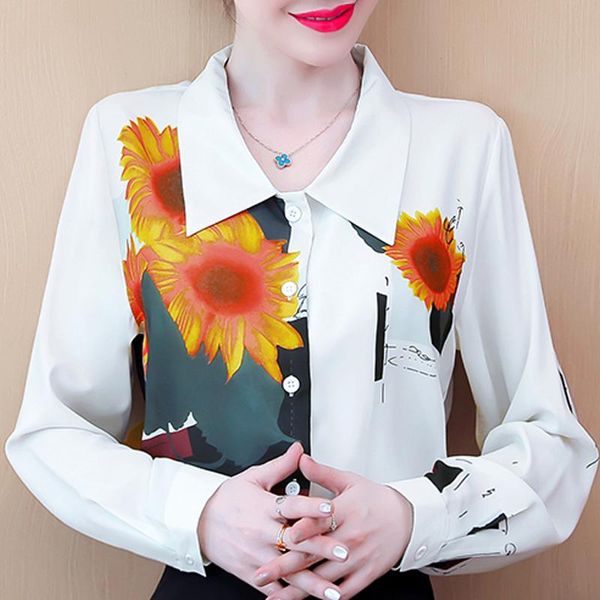 women's blouses & shirts blusas mujer blouse women 2021 long sleeve white print chiffon shirt blusa
women's blouses & shirts blusas mujer blouse women 2021 long sleeve white print chiffon shirt blusa