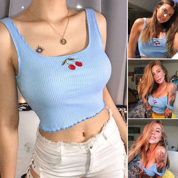 women's tanks & camis tank women vest elastic bottoming cotton blend sweet fashion summer sleeveless embroidery short t-shirt all, White
women's tanks & camis tank women vest elastic bottoming cotton blend sweet fashion summer sleeveless embroidery short t-shirt all, White