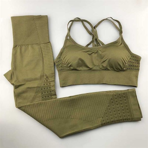 seamless yoga set women fitness clothing sportswear woman gym leggings padded push-up strappy bra 2 pcs suits 211213, Gray
seamless yoga set women fitness clothing sportswear woman gym leggings padded push-up strappy bra 2 pcs suits 211213, Gray
