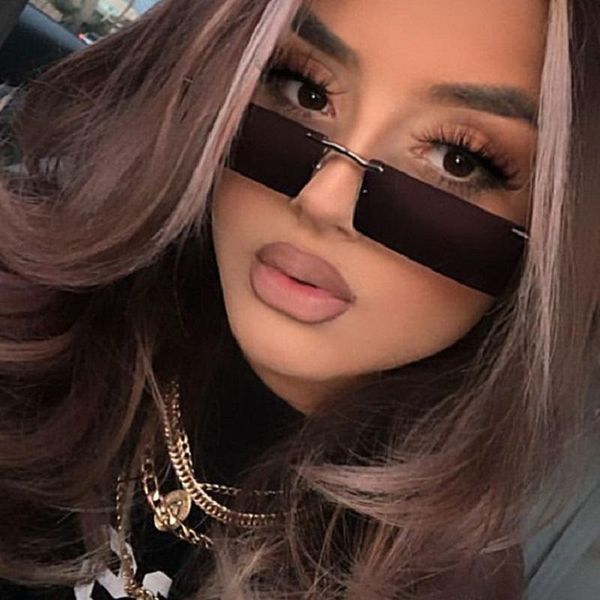 sunglasses 2021 small rectangular no borders frame for women fashion trend personality novel eyewear female vintage sun gla, White;black
sunglasses 2021 small rectangular no borders frame for women fashion trend personality novel eyewear female vintage sun gla, White;black