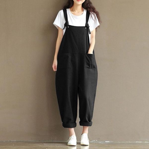 women's jumpsuits & rompers fashion womens loose solid jumpsuit pocket ladies 2021 overall pants casual playsuits wide leg plus size 5x, Black;white
women's jumpsuits & rompers fashion womens loose solid jumpsuit pocket ladies 2021 overall pants casual playsuits wide leg plus size 5x, Black;white