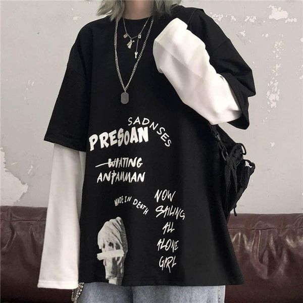 autumn clothes fashion korean tshirt ladies punk streetwear womens hip hop t shirts vintage long sleeve girl women's t-shirt, White
autumn clothes fashion korean tshirt ladies punk streetwear womens hip hop t shirts vintage long sleeve girl women's t-shirt, White