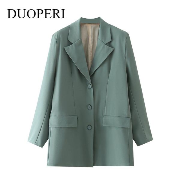 women's suits & blazers duoperi 2021 women fashion with pockets solid single breasted blazer notched neck long sleeve vintage female co, White;black
women's suits & blazers duoperi 2021 women fashion with pockets solid single breasted blazer notched neck long sleeve vintage female co, White;black