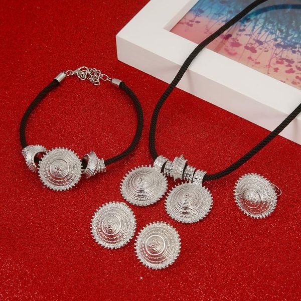 earrings & necklace ethiopian jewelry set gold pendant african nigeria arabic bridal wedding, Silver
earrings & necklace ethiopian jewelry set gold pendant african nigeria arabic bridal wedding, Silver