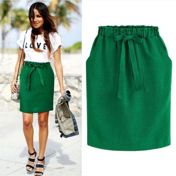 elegant midi skirts womens office pencil cotton elastic waist package hip bow green 210607, Black
elegant midi skirts womens office pencil cotton elastic waist package hip bow green 210607, Black