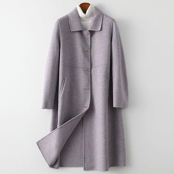 women's wool & blends soft double-sided cashmere coat 2021 violet jacket medium and long autumn female casual wear, Black
women's wool & blends soft double-sided cashmere coat 2021 violet jacket medium and long autumn female casual wear, Black