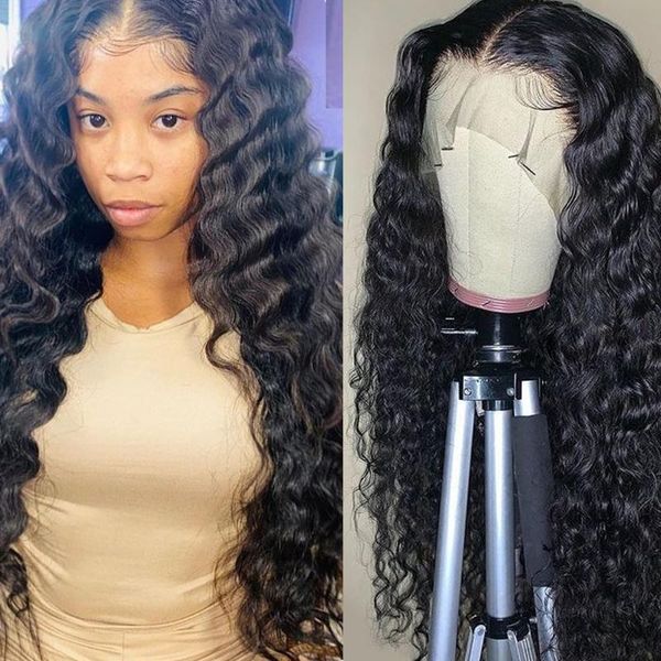 lace wigs brazilian deep wave front wig 12-30 inch 100% human hair for black women 150% density remy, Black;brown
lace wigs brazilian deep wave front wig 12-30 inch 100% human hair for black women 150% density remy, Black;brown