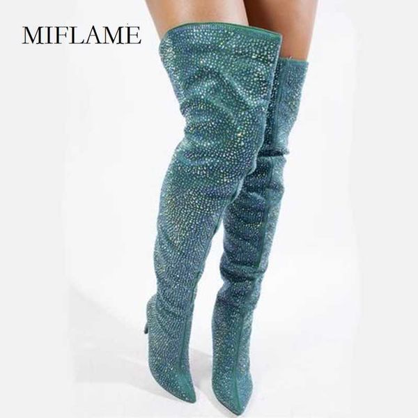boots women's rhinestone long stiletto pointed toe pearl studded over the knee runway women fashion thigh high heels, Black
boots women's rhinestone long stiletto pointed toe pearl studded over the knee runway women fashion thigh high heels, Black
