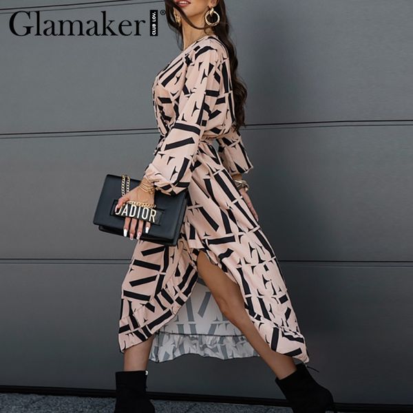 glamaker lantern sleeve bandage ruffles maxi dress holiday beach summer elegant vestidos a-line v neck spring fashion dress 210414, Black;gray
glamaker lantern sleeve bandage ruffles maxi dress holiday beach summer elegant vestidos a-line v neck spring fashion dress 210414, Black;gray