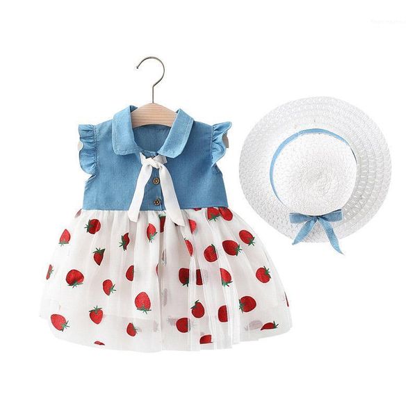 girl's dresses baby summer dress lotus leaf sleeve strawberry printing for children splice clothing with sun hat princess gifts1, Red;yellow
girl's dresses baby summer dress lotus leaf sleeve strawberry printing for children splice clothing with sun hat princess gifts1, Red;yellow