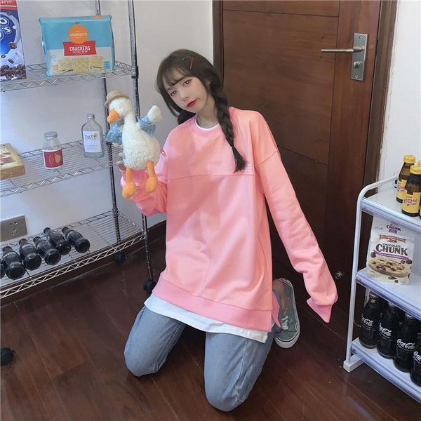 women's hoodies & sweatshirts false two-piece women sweaters 2021 spring and autumn korean style wide, Black
women's hoodies & sweatshirts false two-piece women sweaters 2021 spring and autumn korean style wide, Black
