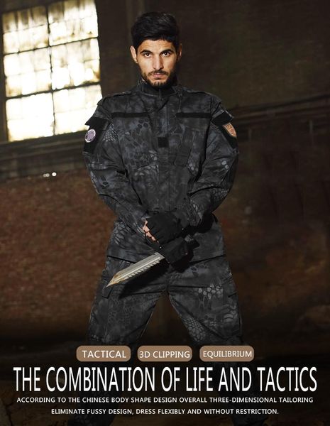 men military uniform camouflage tactical suit camping army special forces combat jcckets pants militar soldier clothes hunting sets, Camo
men military uniform camouflage tactical suit camping army special forces combat jcckets pants militar soldier clothes hunting sets, Camo