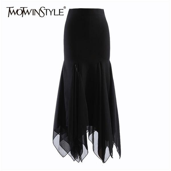 chiffon patchwork trumpet skirt for women high waist irregular hem bodycon skirts female fashion clothing 210521, Black
chiffon patchwork trumpet skirt for women high waist irregular hem bodycon skirts female fashion clothing 210521, Black
