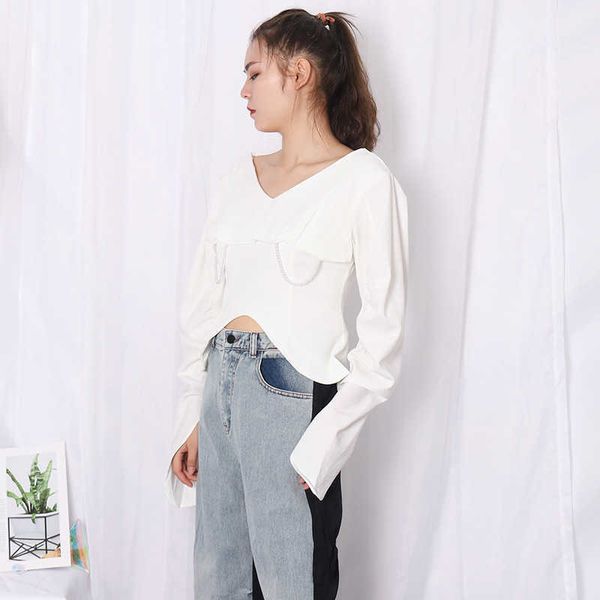 fashion fleece hoodies 2021 spring women's solid color arc hem v-neck slim and versatile long sleeve shirt, Black
fashion fleece hoodies 2021 spring women's solid color arc hem v-neck slim and versatile long sleeve shirt, Black