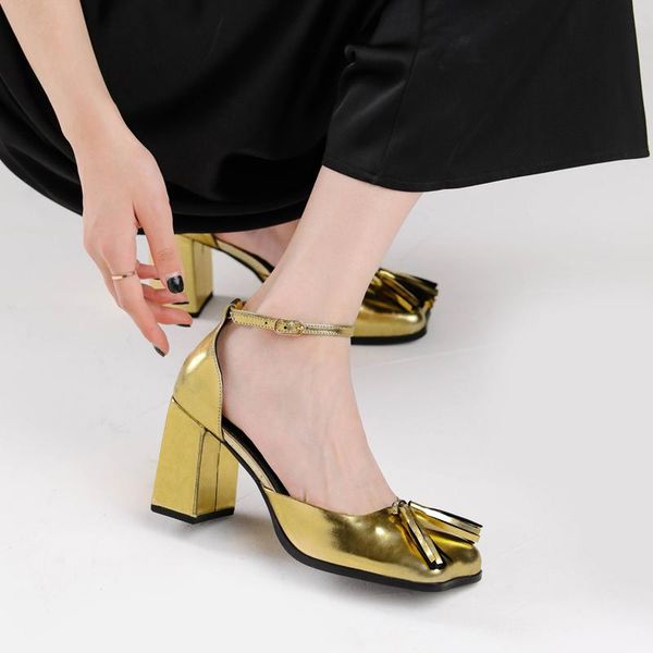 dress shoes ankle buckle women pumps genuine leather square toe woman summer est wedding office lady, Black
dress shoes ankle buckle women pumps genuine leather square toe woman summer est wedding office lady, Black