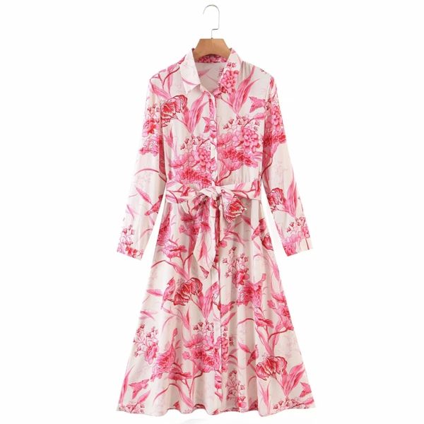 spring women pink flower print sashes midi shirt dress female nine quarter sleeve clothes casual lady loose vestido d7250 210430, Black;gray
spring women pink flower print sashes midi shirt dress female nine quarter sleeve clothes casual lady loose vestido d7250 210430, Black;gray